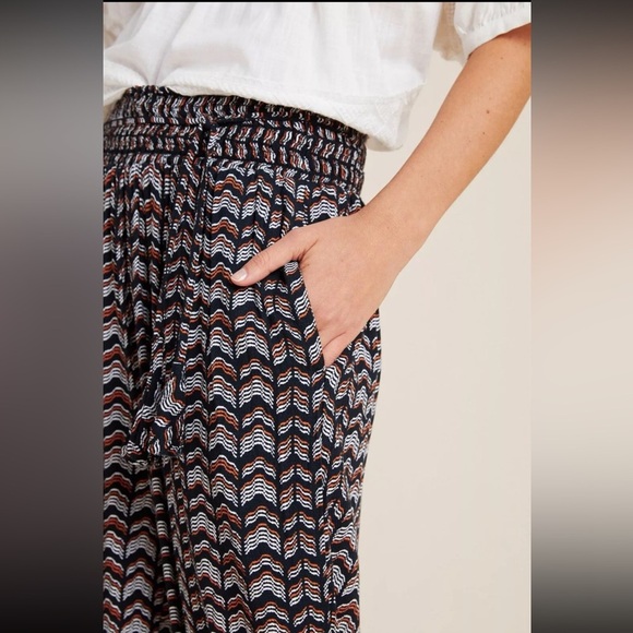Anthropologie Women's Black Orange Aniya Pull On Balloon Jogger Pants XS EUC - Picture 3 of 13